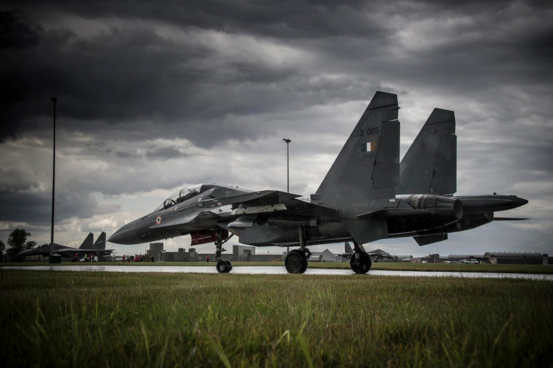 Illustration for article titled Photos: India's Su-30MKI Flankers Sparred With Royal Air Force Typhoons